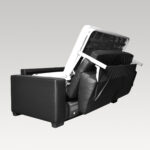 Image of Makers Double Sofa Bed - Black PU