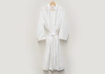 Image of Weavers 1240g Velour Bath Robe - White