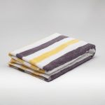 Image of Weavers Striped Pool Towel - Yellow/Purple (5 Pack)
