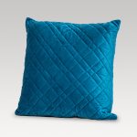 Image of DreamGreen Verve Square Quilted Velvet Cushion Cover - Teal