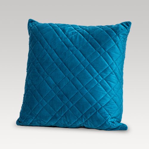 DreamGreen Verve Square Quilted Velvet Cushion Cover - Teal