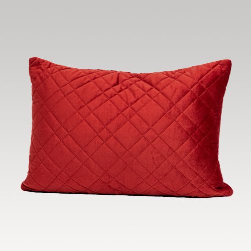DreamGreen Verve Oblong Quilted Velvet Cushion Cover - Russet