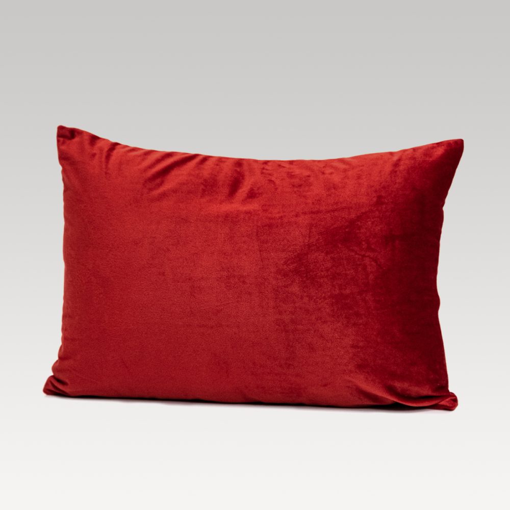 Image of DreamTicket Verve Oblong Velvet Cushion Cover - Russet