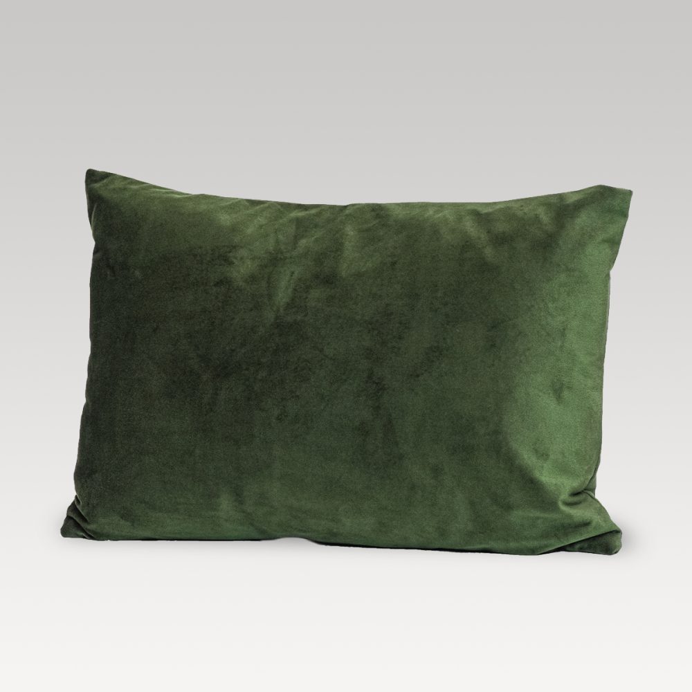 Image of DreamTicket Oblong Verve Velvet Cushion Cover - Fern