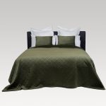 Image of DreamGreen Verve Velvet Quilted Coverlet - Fern