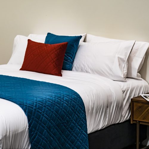 DreamGreen Verve Square Quilted Velvet Cushion Cover - Teal