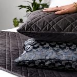 Image of DreamGreen Verve Velvet Quilted Coverlet - Pewter