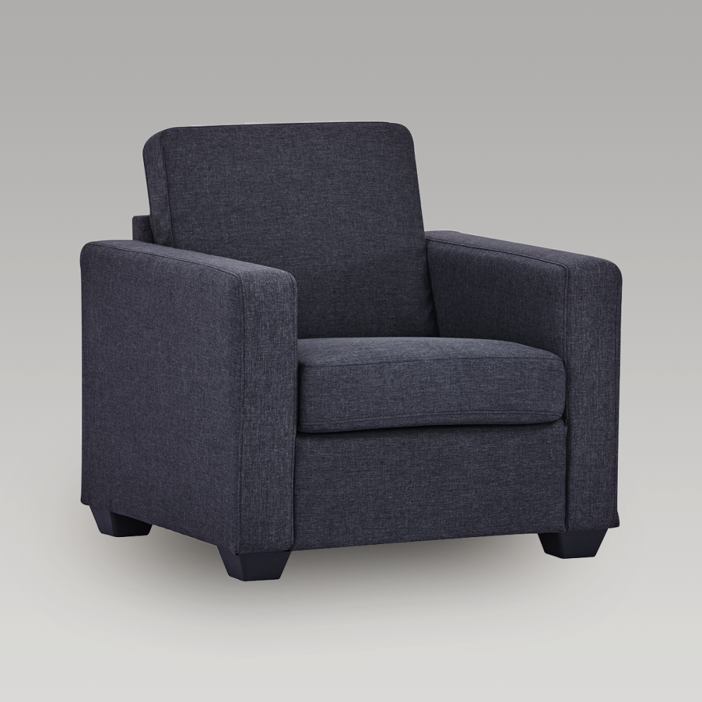 Image of Makers Gregor Fabric Single Seater Chair - Charcoal