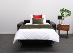 Image of Makers Single Sofa Bed - Black PU