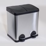 Image of Stainless Steel Pedal Recycle Rubbish Bin - 15L