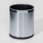 Image of Stainless Steel Open Top Rubbish Bin - 10L