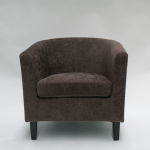 Image of Makers Deluxe Fabric Tub Chair - Chocolate