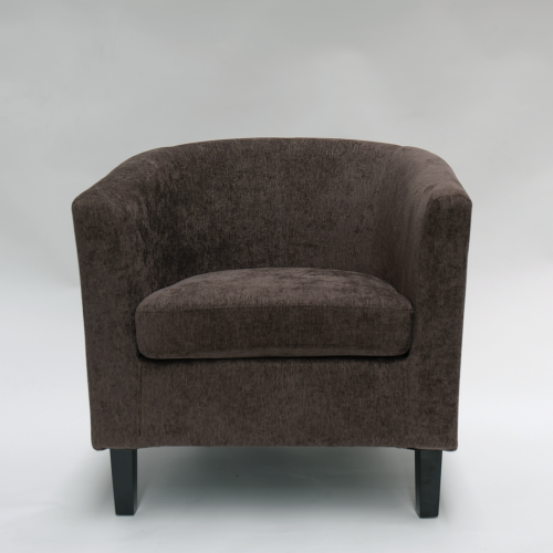 Makers Deluxe Fabric Tub Chair - Chocolate
