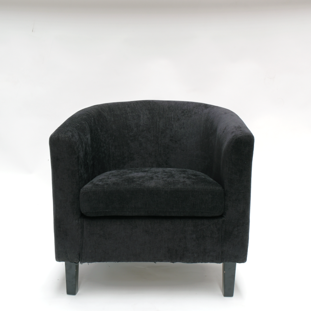 Image of Makers Deluxe Fabric Tub Chair - Black