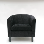 Image of Makers Deluxe Fabric Tub Chair - Black