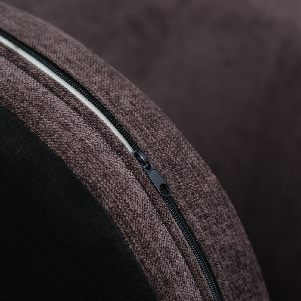 Image of Makers Deluxe Fabric Tub Chair - Chocolate