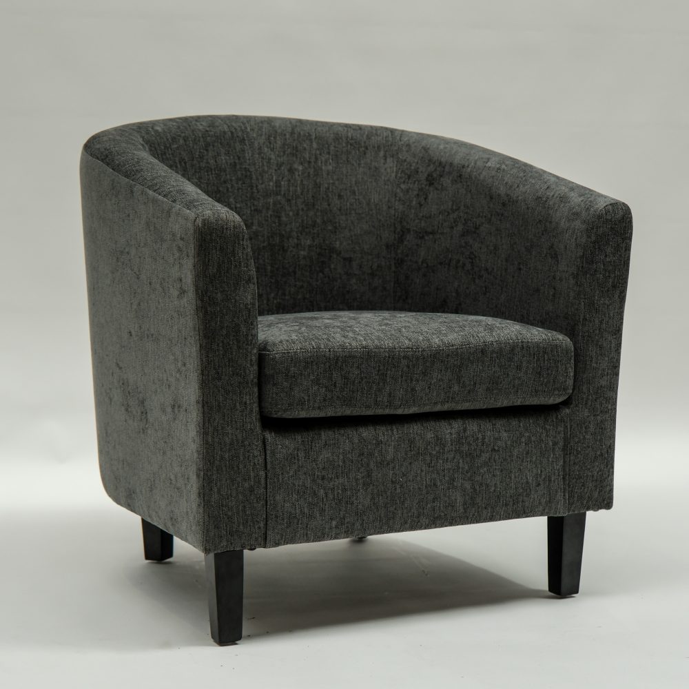 Image of Makers Deluxe Fabric Tub Chair - Storm