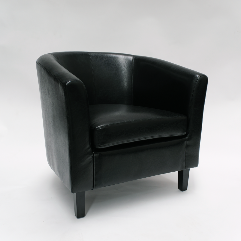 Image of Makers PU Tub Chair - Black