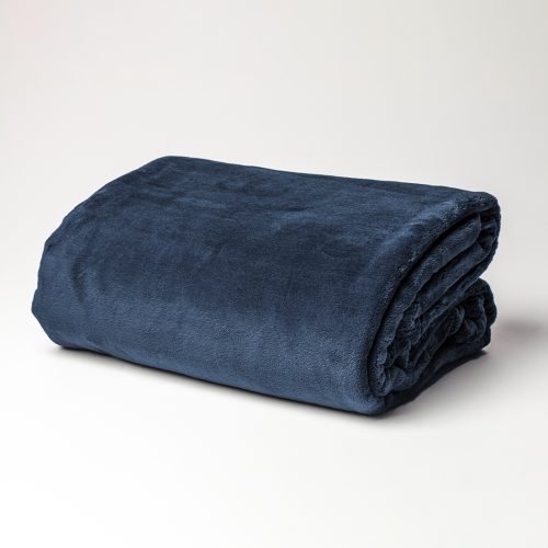 DreamTicket Coral Fleece Blanket - Navy