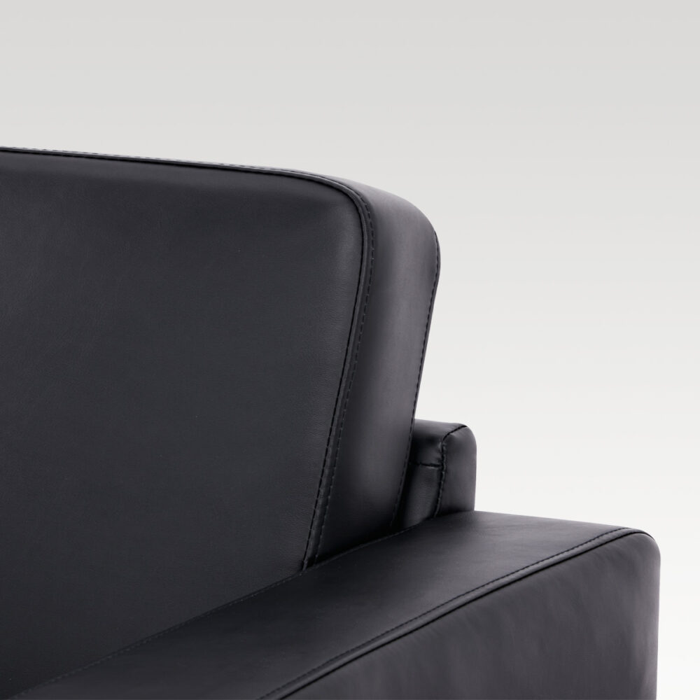 Image of Makers Gregor PU 2 Seater Sofa - Black